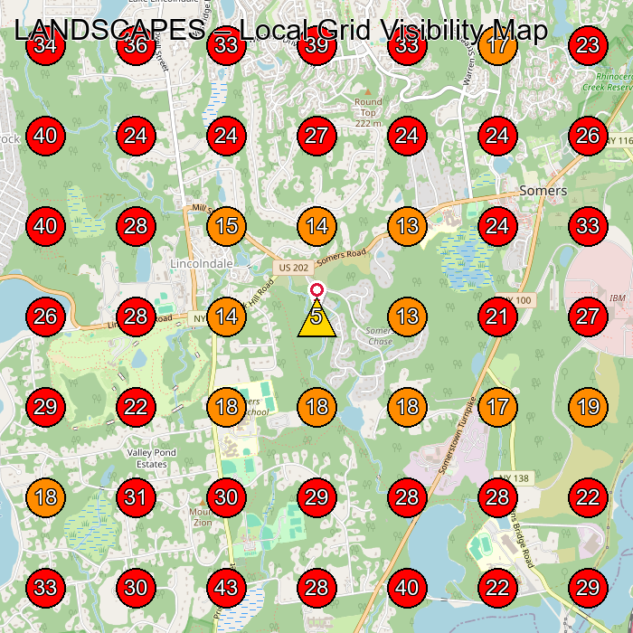 LANDSCAPES GeoGrid visibility map for Health Insurance Agency in Somers